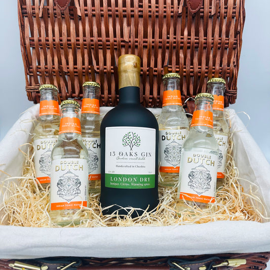 Custom Gin & Mixer Hamper – 70cl Bottle + 6 Mixers